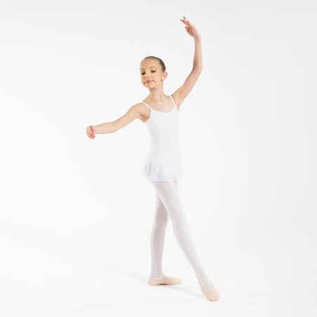 Girls' Skirted Ballet Leotard - White