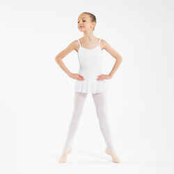 Girls' Skirted Ballet Leotard - White