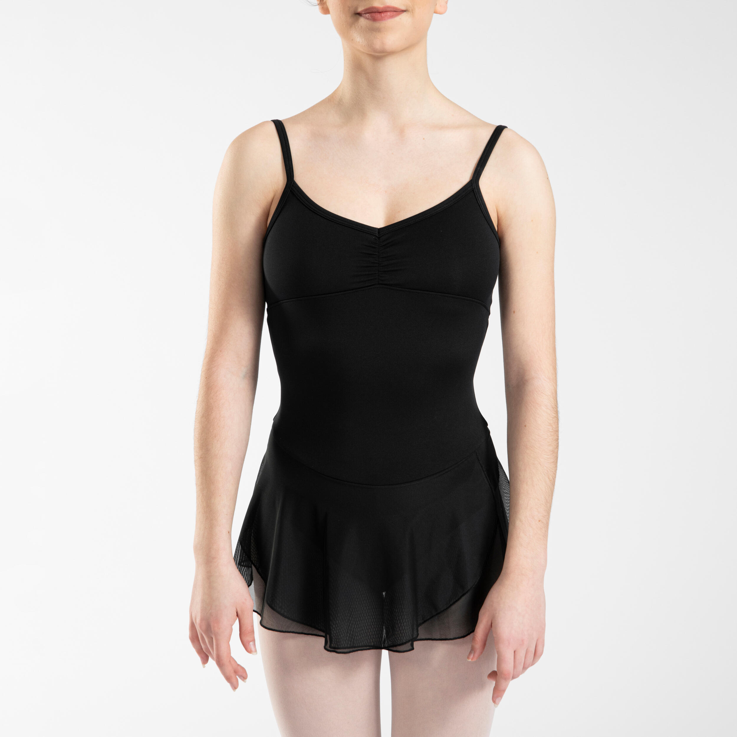 Decathlon | Body danza classica bambina con gonnellino 150 nero |  Starever
