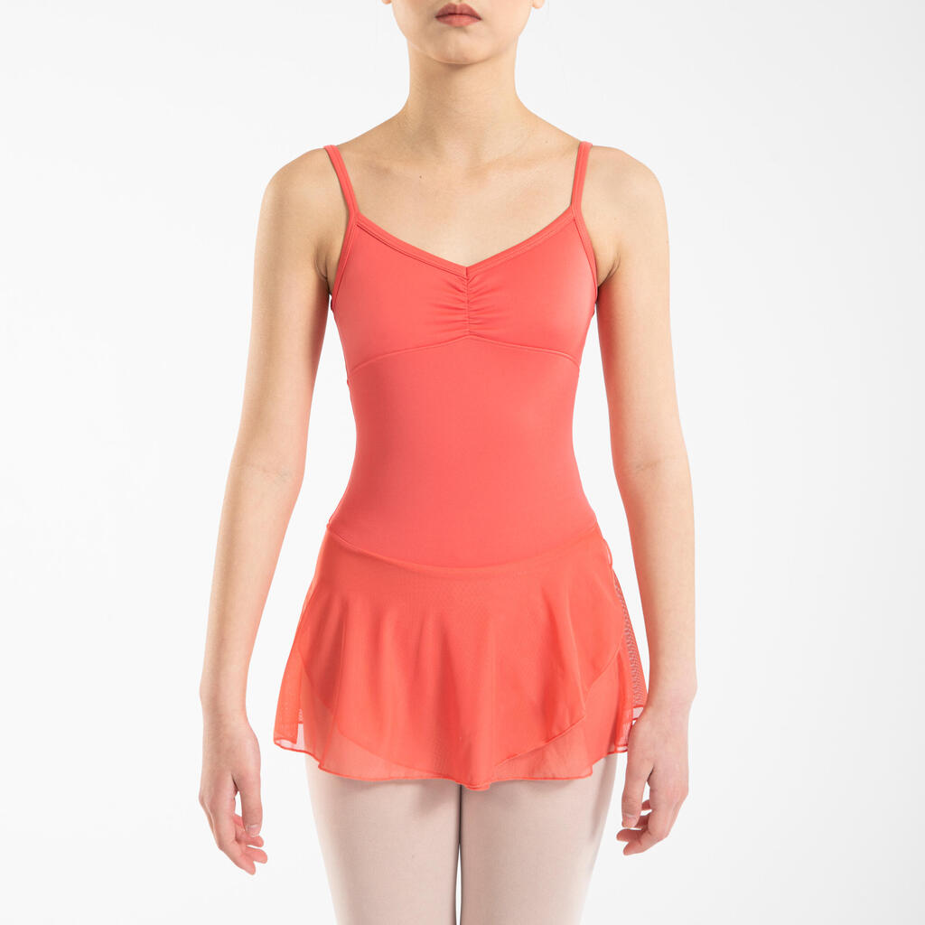 Girls' Ballet Skirted Leotard - Coral