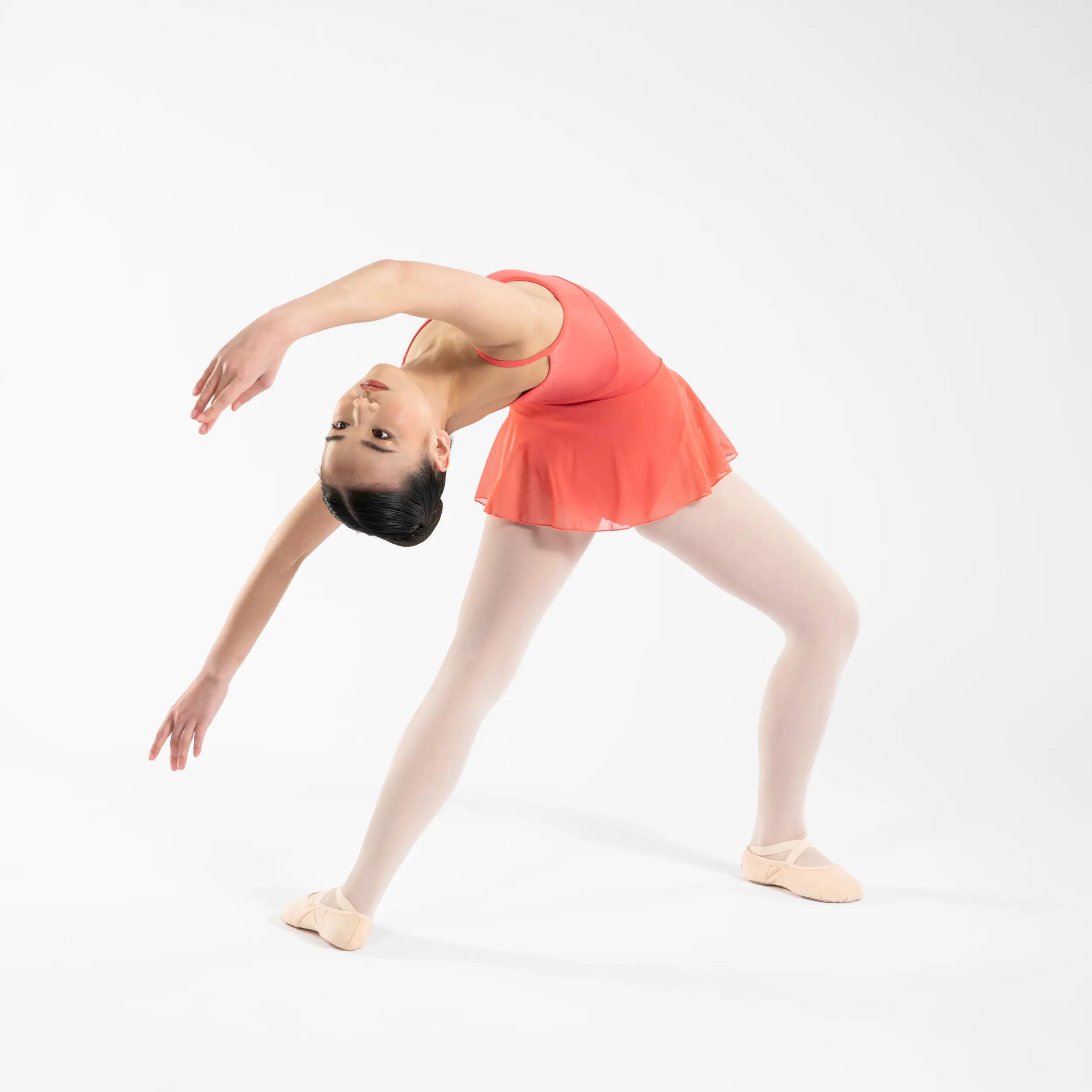 Túnica de ballet extensível Menina, Rosa  7/14