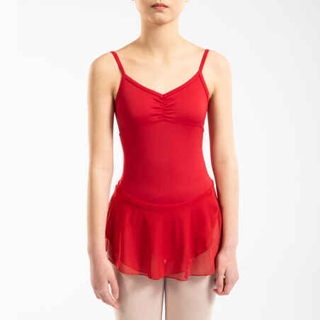 Girls' Ballet Skirted Leotard - Red