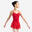 Body danza classica bambina con gonnellino150 rosso