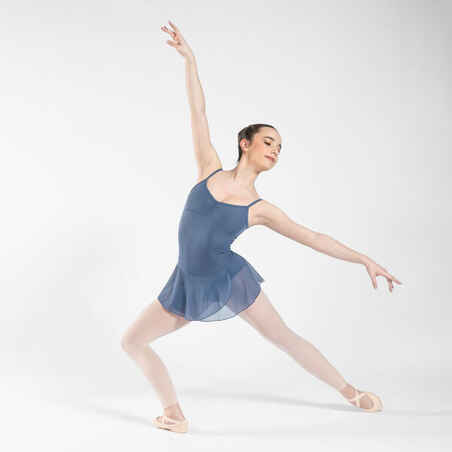 Girls' Ballet Skirted Leotard - Blue-Grey