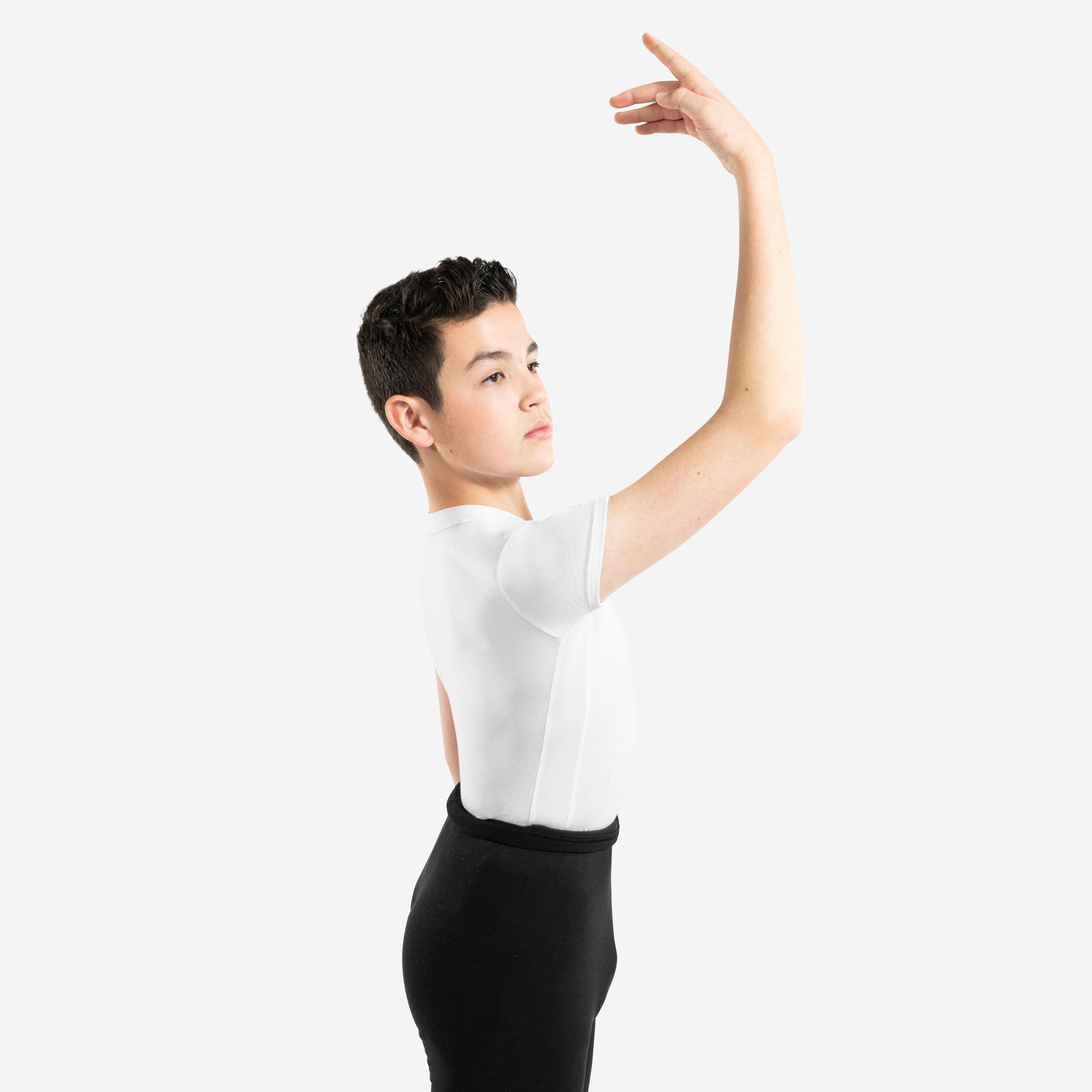 Starever - T-shirt Danse Classique Blanc Manches Courtes Garçon - T-shirt Manches Courtes - Danse / Gymnastique - Blanc - 3 À 4 Ans - Decathlon