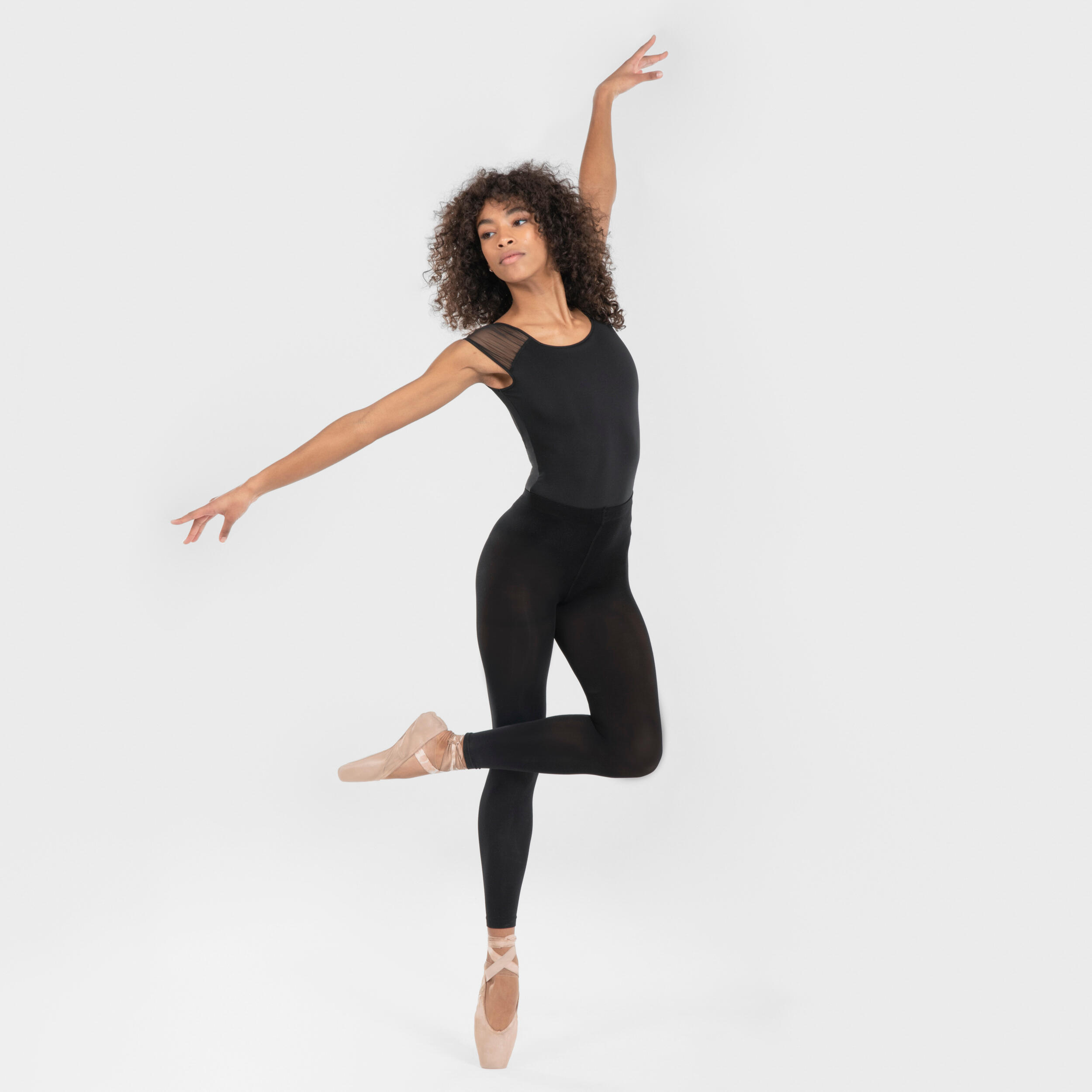 Justaucorps Danse Fille Aquarti - Manches Courtes Coton Pour Ballet Et Gymnastique