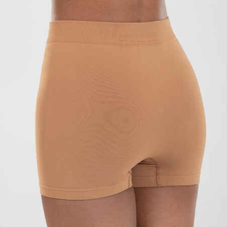 Women's Seamless Modern Dance Shorts - Latte