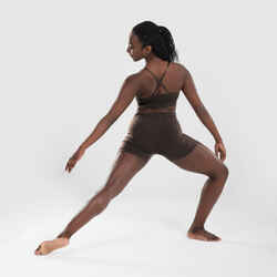 Women's Seamless Modern Dance Shorts - Dark Chocolate
