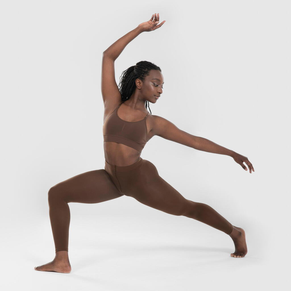 Women's Footless Ballet Tights - Dark Brown