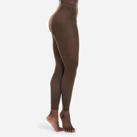 Women's Footless Ballet Tights - Chocolate