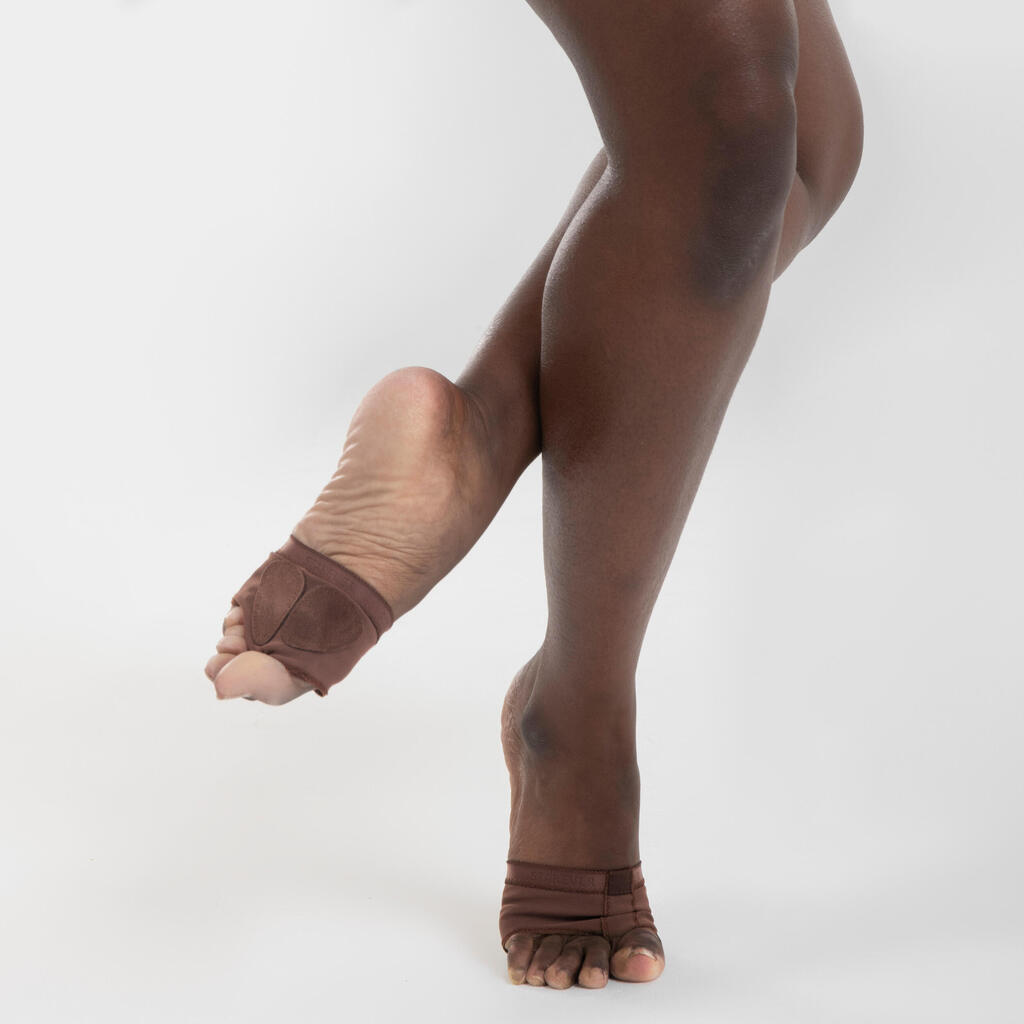 Modern Jazz and Modern Dance Foot thongs - Toe Pads - - Dark Brown