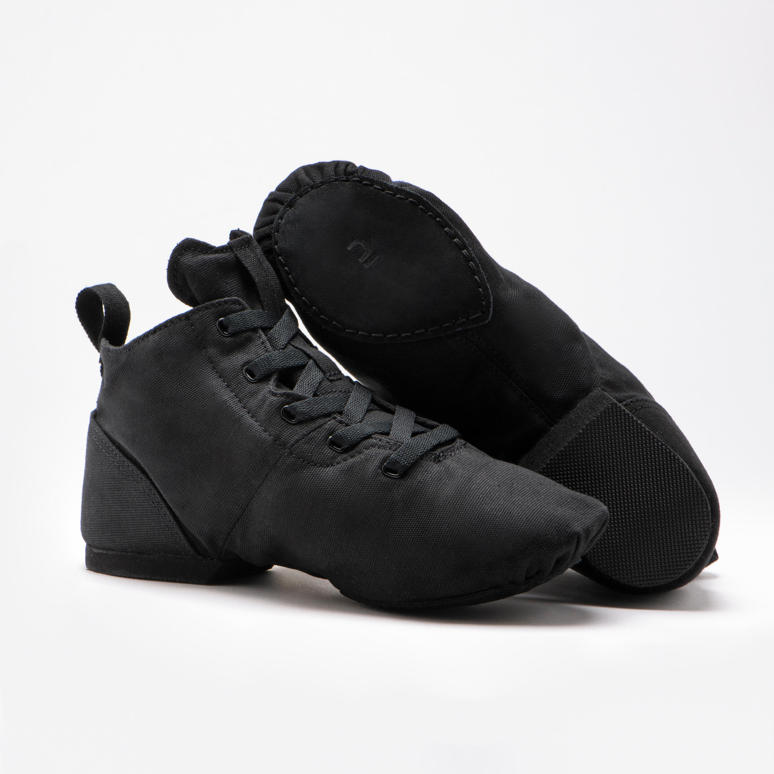 Canvas Modern Jazz Dance Ankle Boots - Slippers - Black - STAREVER