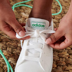 Advantage Clean Kids' Tennis Shoes - White/Green ADIDAS - Decathlon