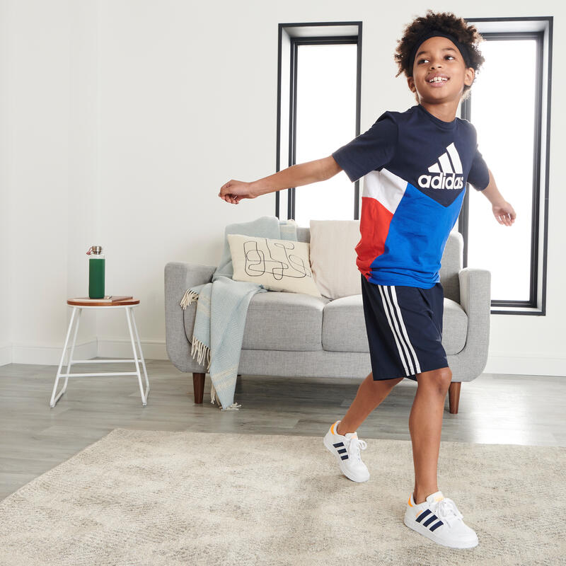 Camiseta Adidas Azul Colorblock Algodón