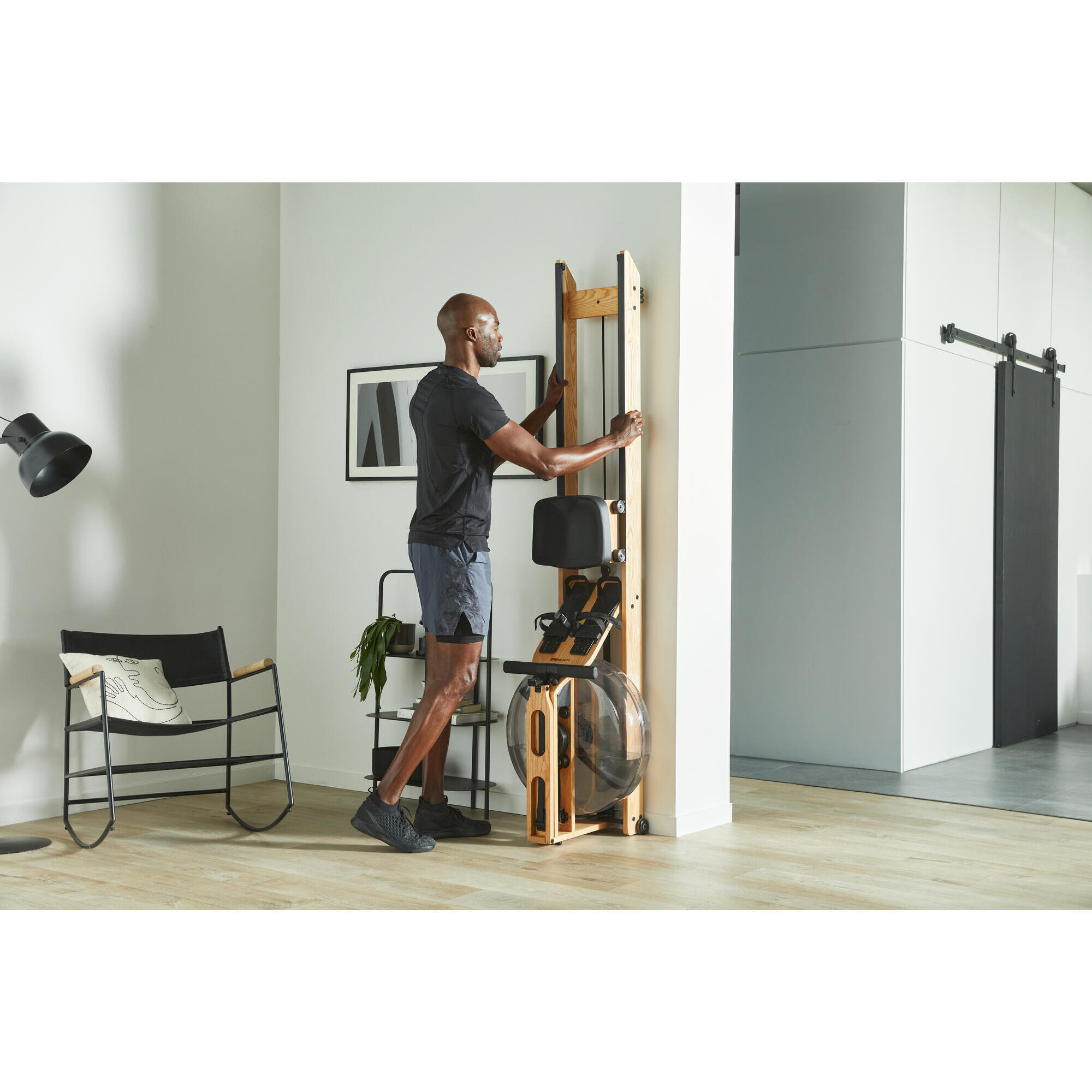Rameur en bois et à eau Domyos x Waterrower WR3 15/18