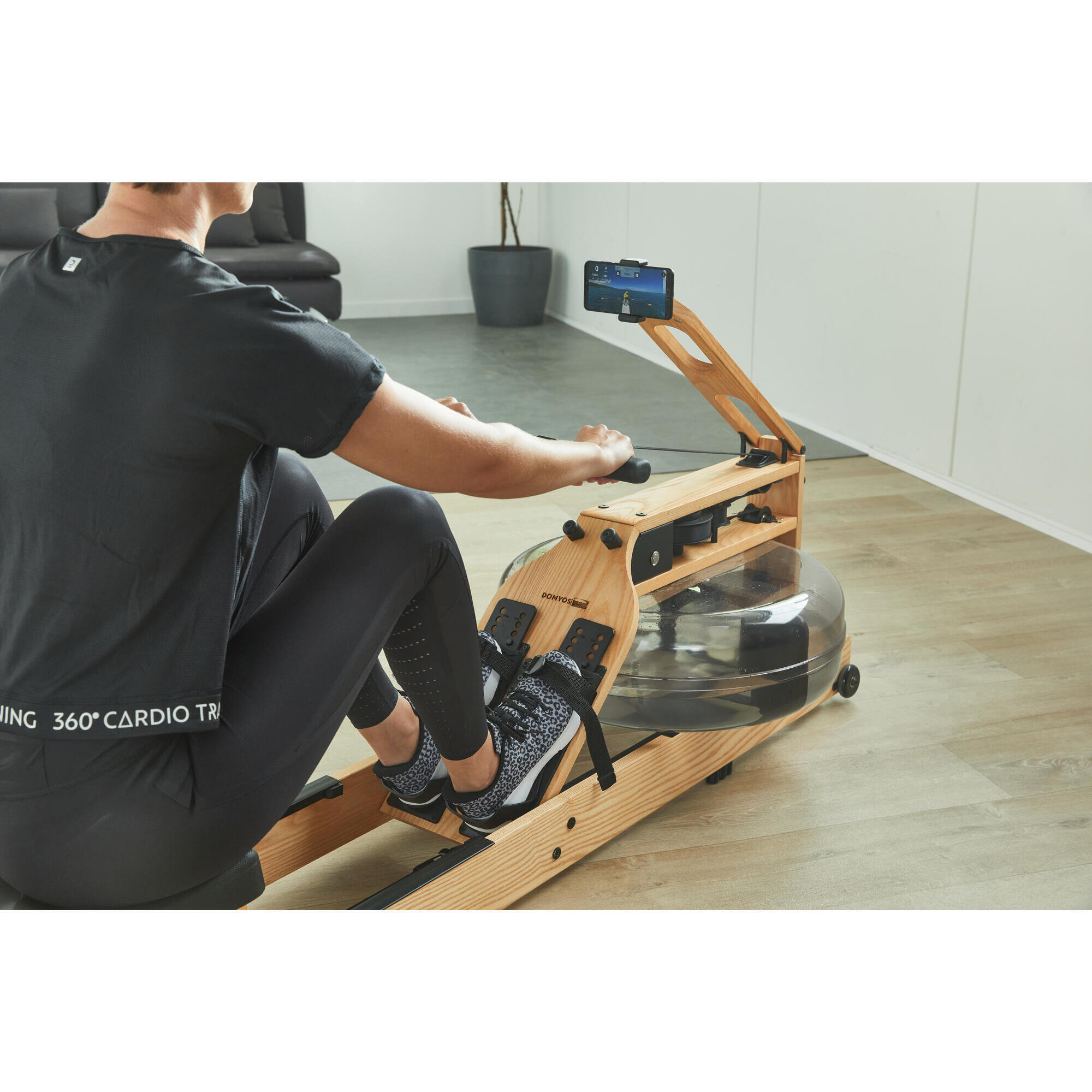 Rameur en bois et à eau Domyos x Waterrower WR3 14/18