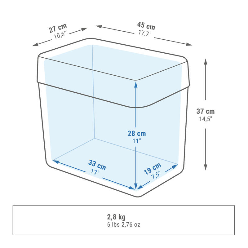 Koelbox voor de camping 24 liter houdt 13 uur lang fris