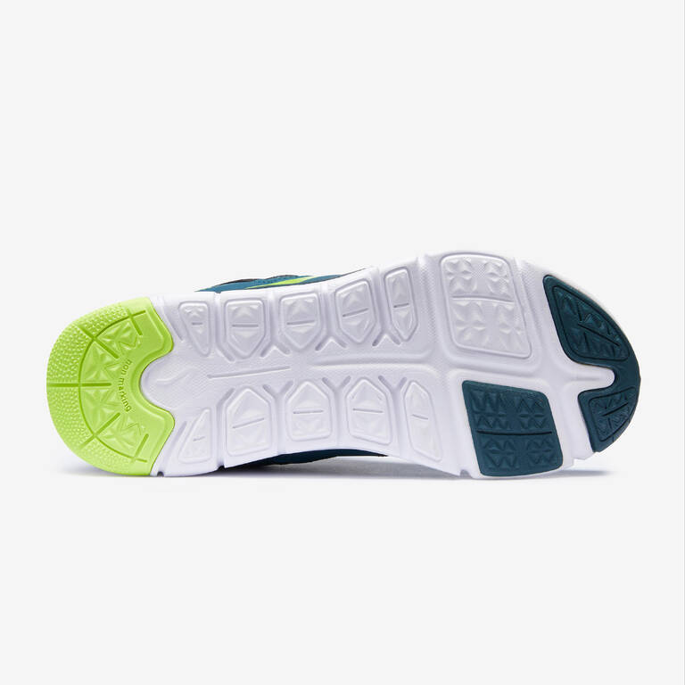 Kids' lightweight and breathable rip-tab trainers, teal