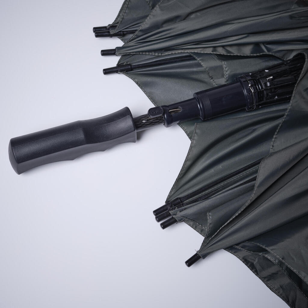 Izturīgs medību lietussargs, zaļš, 121 cm (diam.)