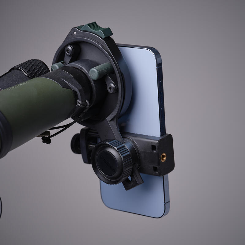 Digiscoping Smartphone-Adapter - VANGUARD VEO PA-65 mit Bluetooth-Fernbedienung 