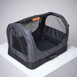 Fold-down transport crate for 1 dog grey