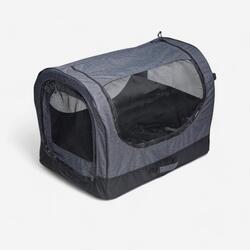 Caisse de transport pliable pour 1 chien grise