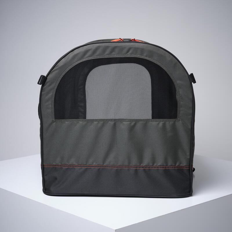 Folddown transport crate for 1 dog grey SOLOGNAC Decathlon
