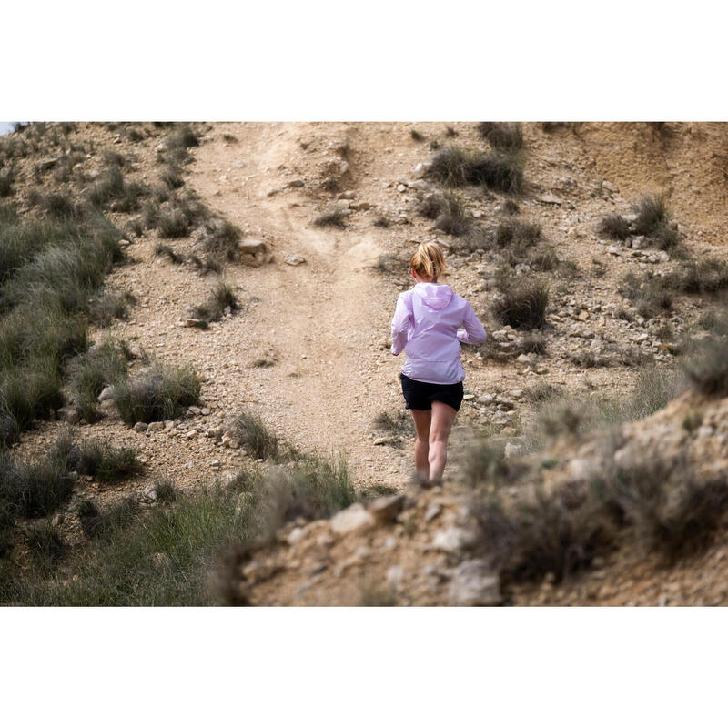 Laufjacke Trailrunning Damen winddicht - lila
