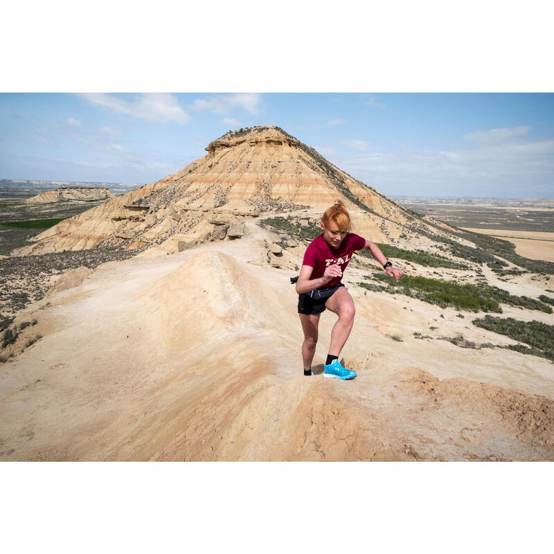 T-SHIRT DE TRAIL RUNNING MANCHES COURTES GRAPH FEMME FRAMBOISE