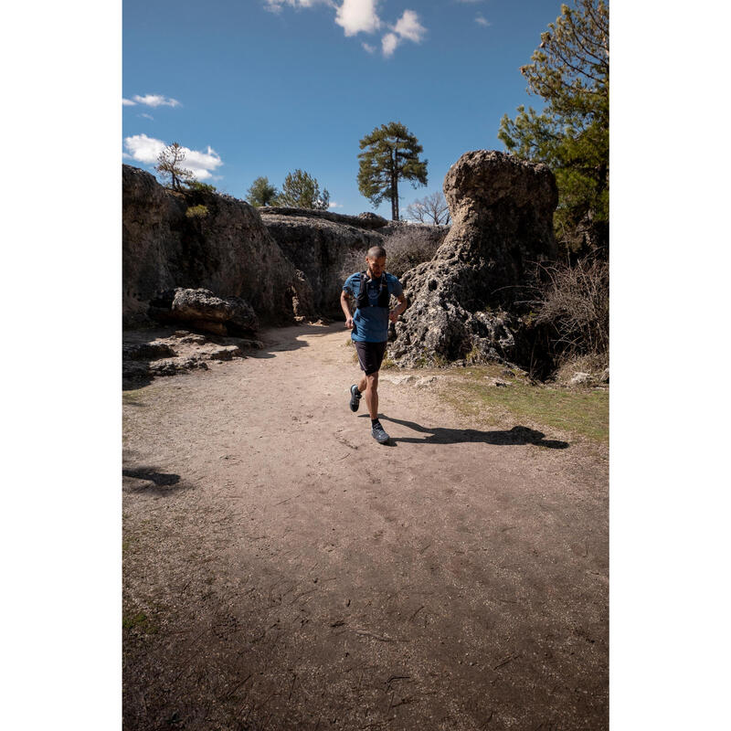 Men's Tight Trail Running Shorts - Comfort Black - Black - Evadict -  Decathlon