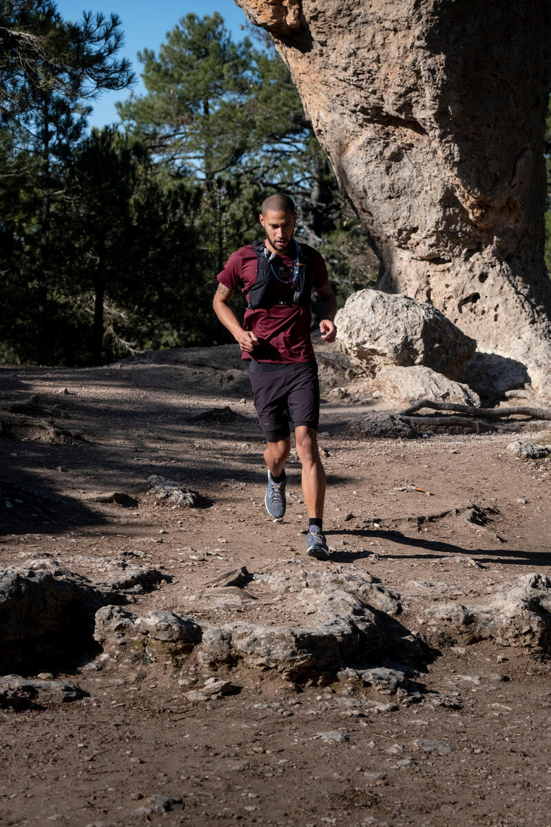 Maglia running uomo RUN 500 rossa