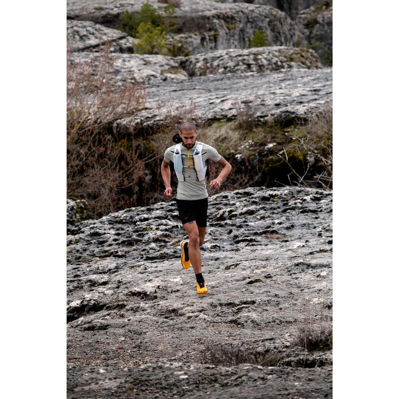 Șort Perf Alergare Trail Running Negru Bărbați