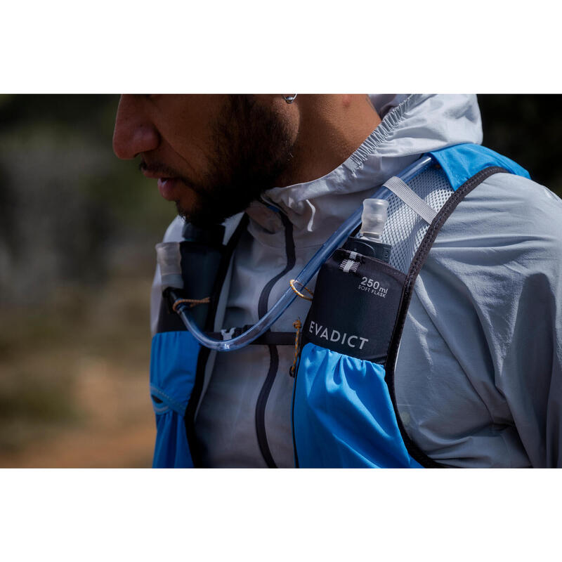 Giacca impermeabile trail uomo azzurro EVADICT