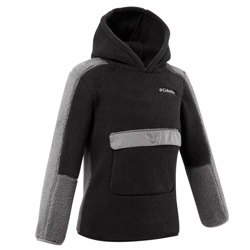 Fleecepullover Kinder Gr. 122–170 Sherpa Columbia Wandern schwarz/grau