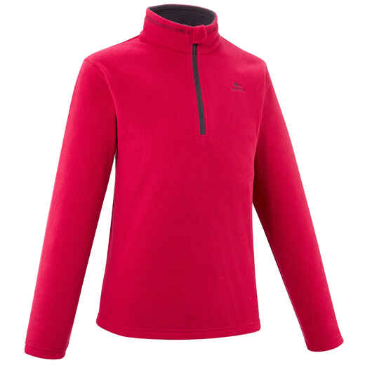 
      Girl’s Hiking Fleece - MH100  Aged 7-15 - Dark Pink
  