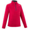 Girl’s Hiking Fleece - MH100  Aged 7-15 - Dark Pink