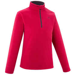 Girl’s Hiking Fleece - MH100  Aged 7-15 - Dark Pink