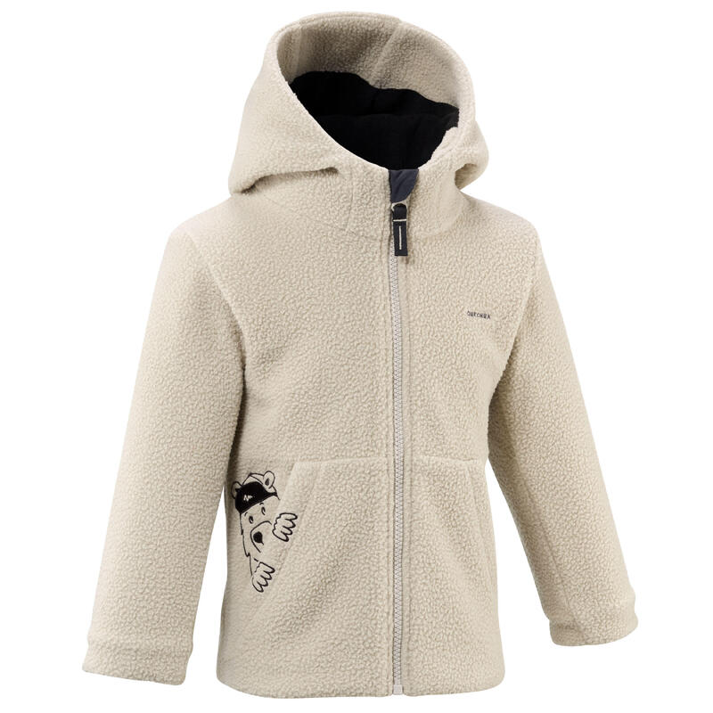 Fleecejacke Kinder Gr. 92–116 Wandern - MH500 beige 