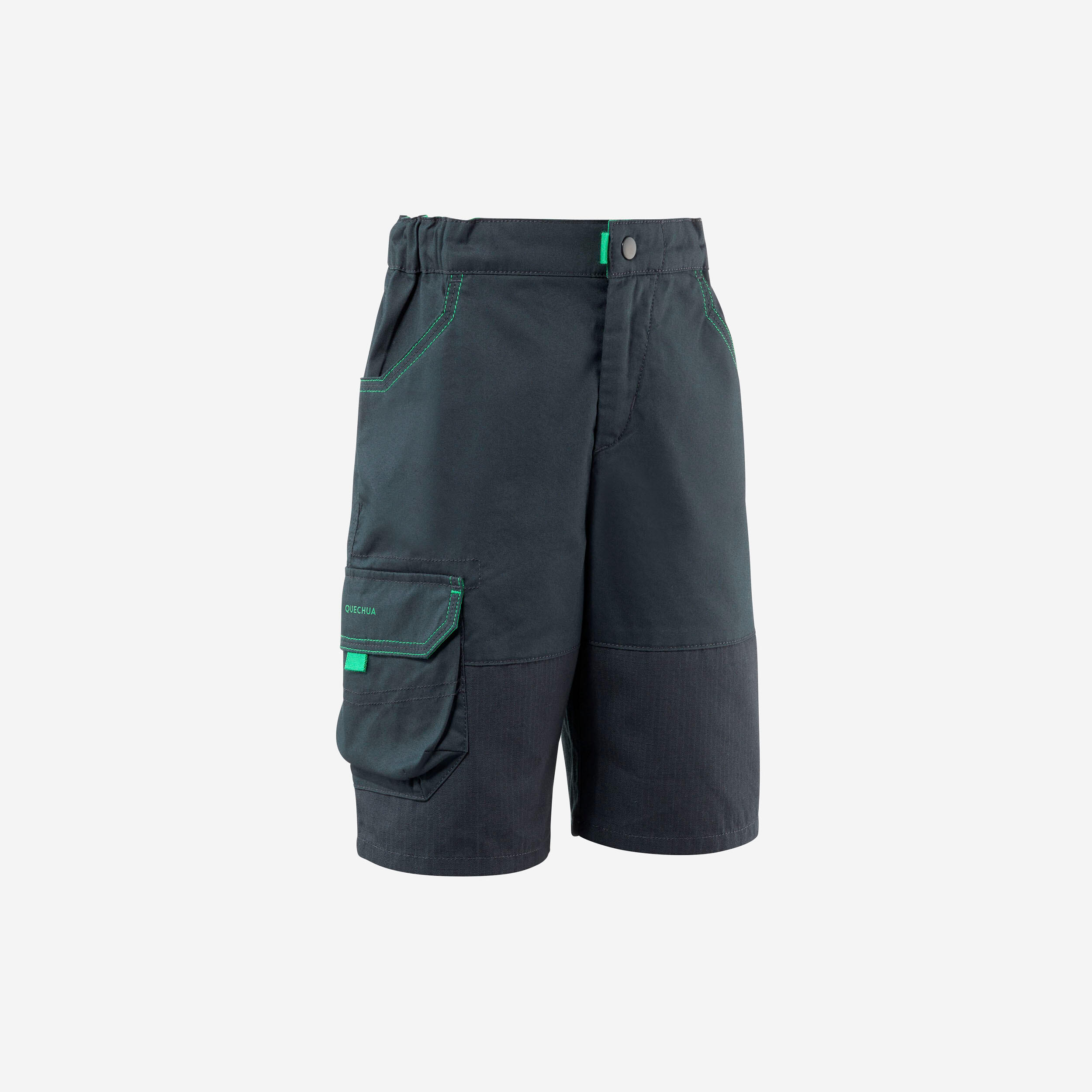 Kids’ hiking shorts - MH500 KID dark grey - 2-6 years old 1/2