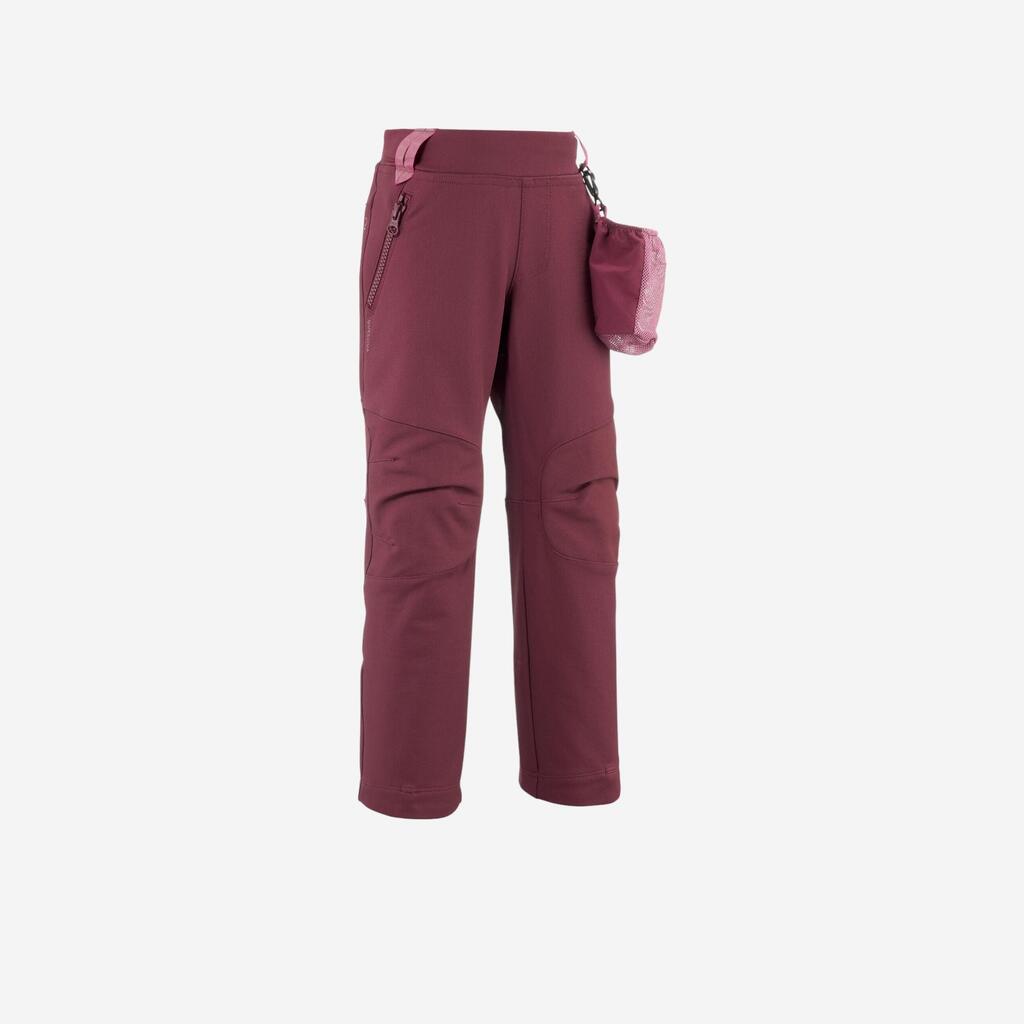 Bērnu softshell pārgājienu bikses “mh550”, vecumā no 2 līdz 6 gadiem, violetas