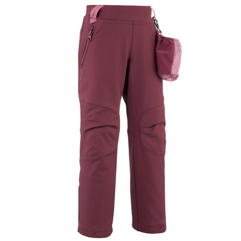 Pantalon softshell de randonnée - MH550 violet - enfant 2 - 6 ans