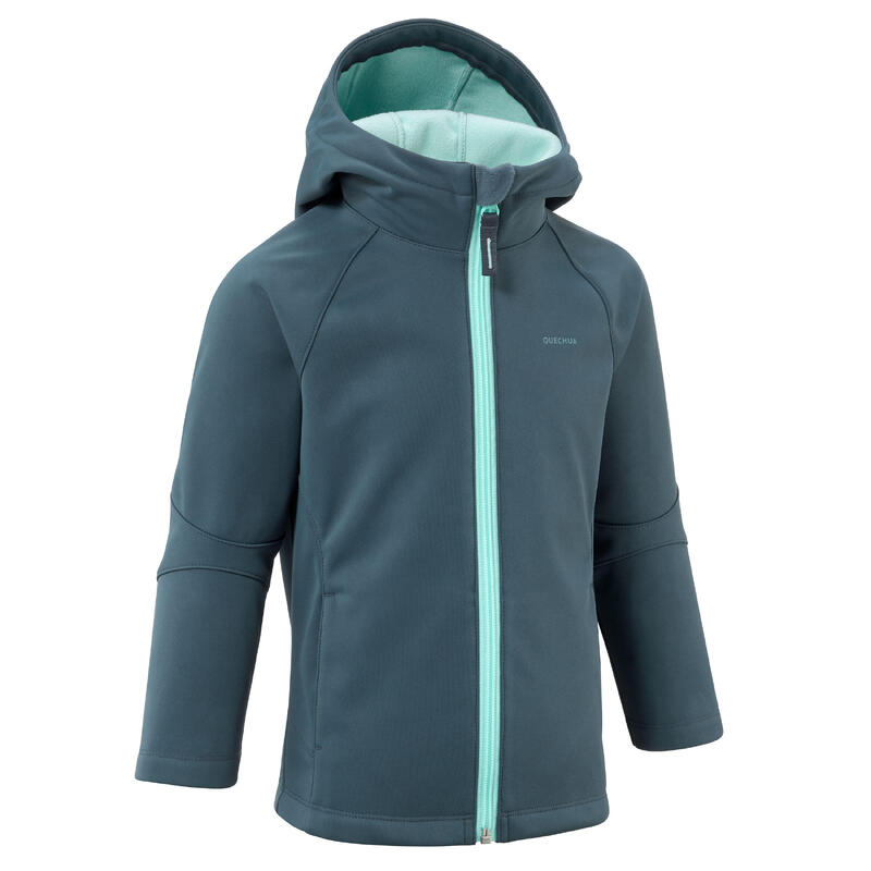 Veste softshell de randonnée - MH550 grise - enfant 2 - 6 ans