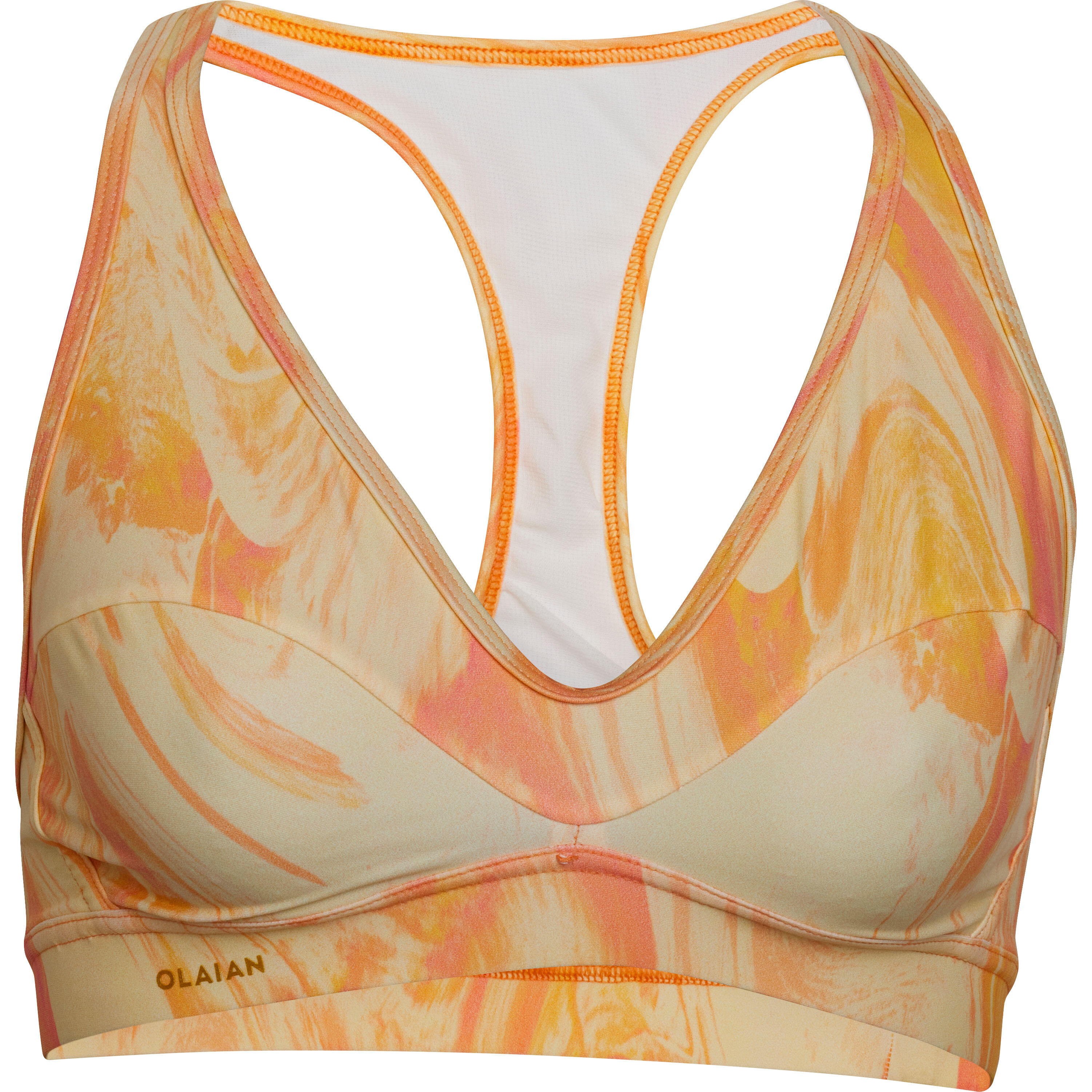 Olaian - Haut De Maillot De Bain Femme Ana Brassiere De Surf Et Yoga Salty Flow - Haut De Maillot De Bain (bikini) - Surf Bodyboard Ski Nautique -