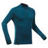 Men's Mountain Trekking Merino Wool Long-Sleeved T-Shirt with zip collar - MT500