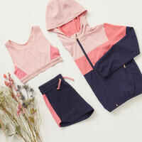 Girls' Multisport Cotton Shorts - Navy Blue