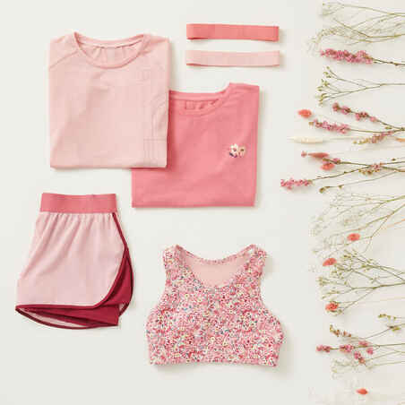 Girls' Breathable T-Shirt NKF 500 - Pink