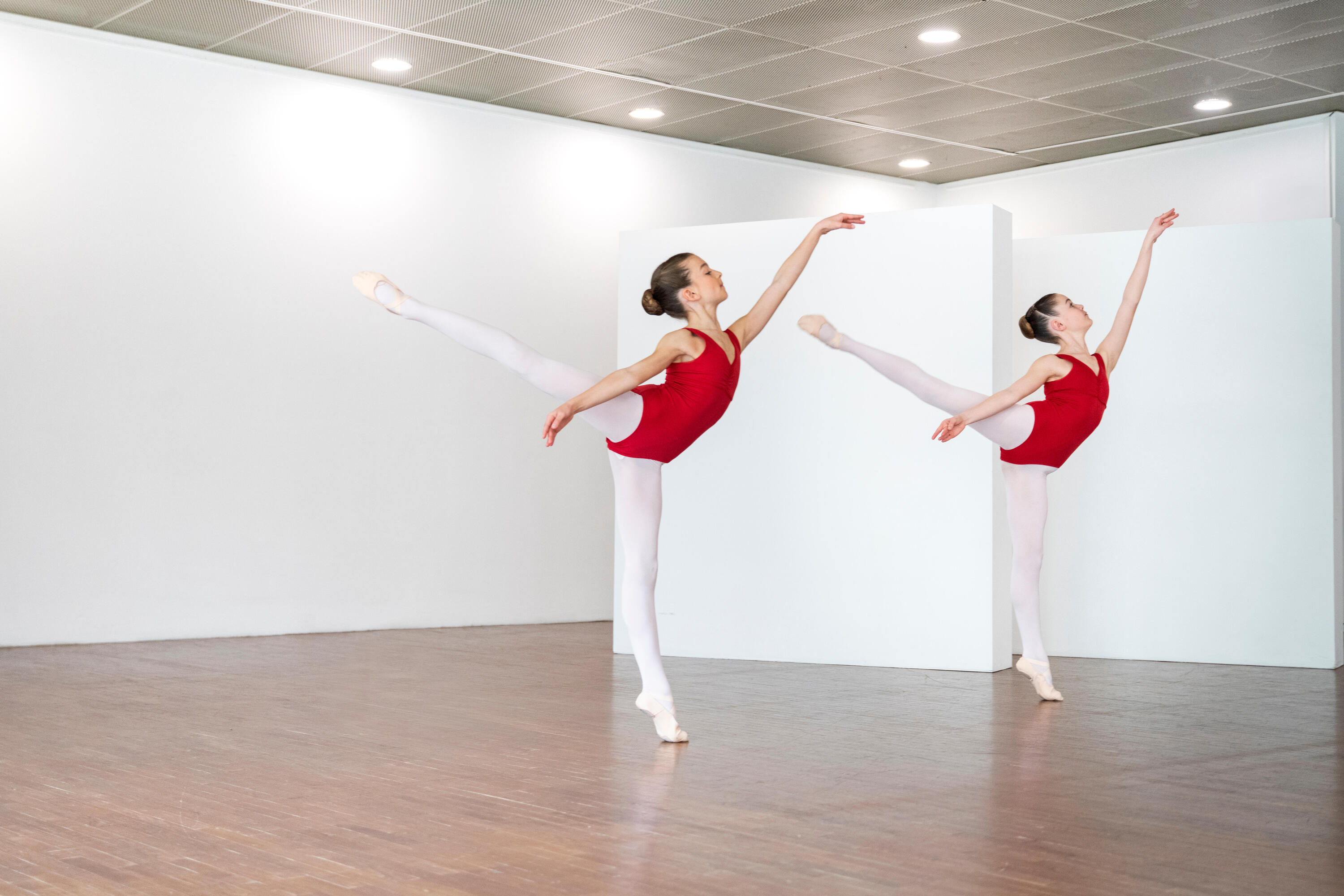 Justaucorps de danse classique Fille - Rouge 5/7