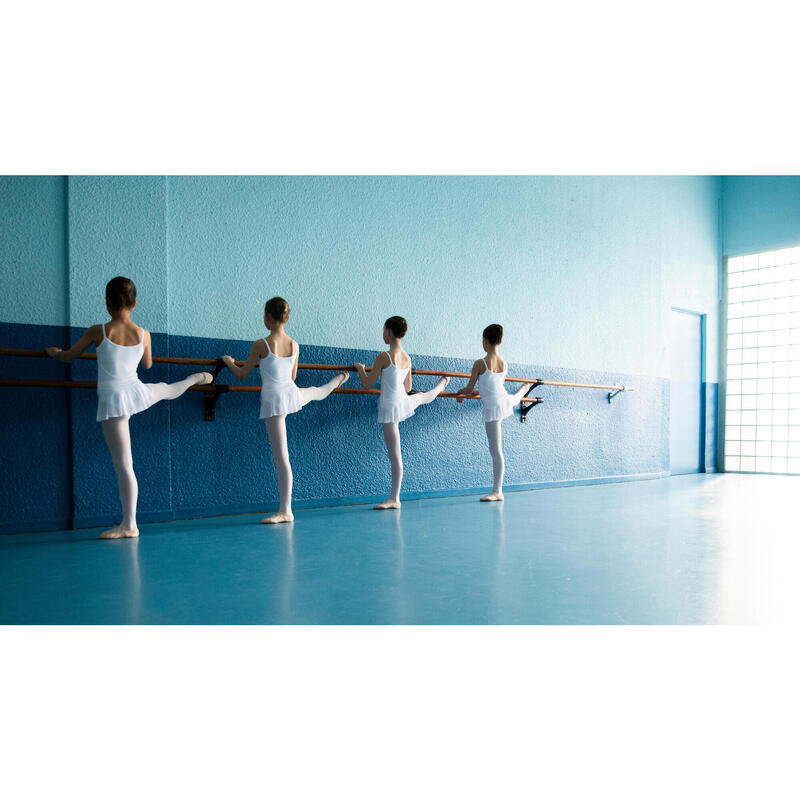 Body danza classica bambina con gonnellino 150 bianco