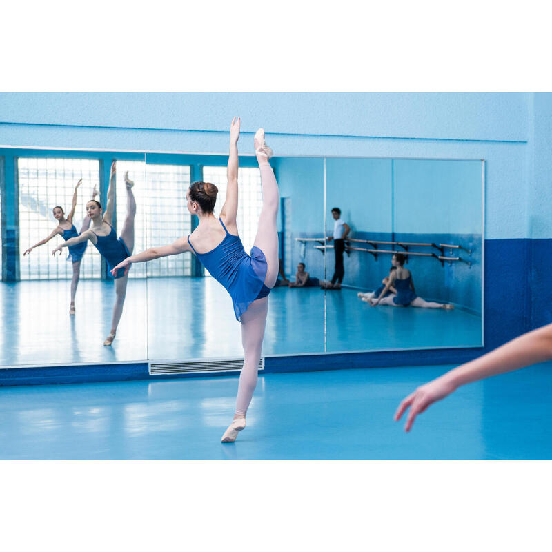 Body danza classica bambina con gonnellino 150 blu