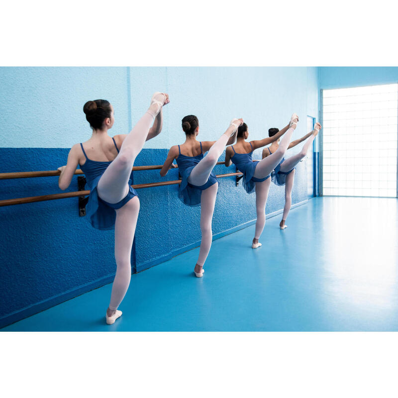 Ballett-Trikot Mädchen - blaugrau